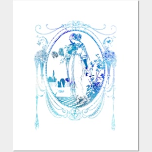 Flower Maiden In Blue Posters and Art